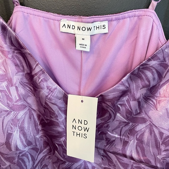 NWT purple pattern print slip dress - Picture 4 of 4